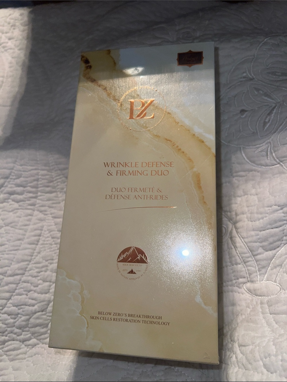 Below Zero wrinkle defense & firming duo brand new in package